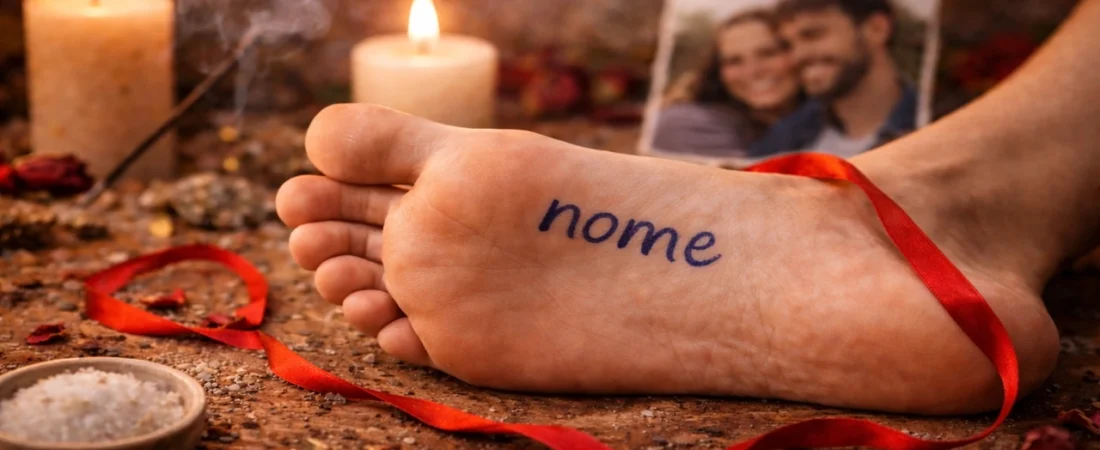 Simpatia do nome no pé para trazer a pessoa amada e fortalecer a ligação quando o afastamento dói e o coração pede reconciliação