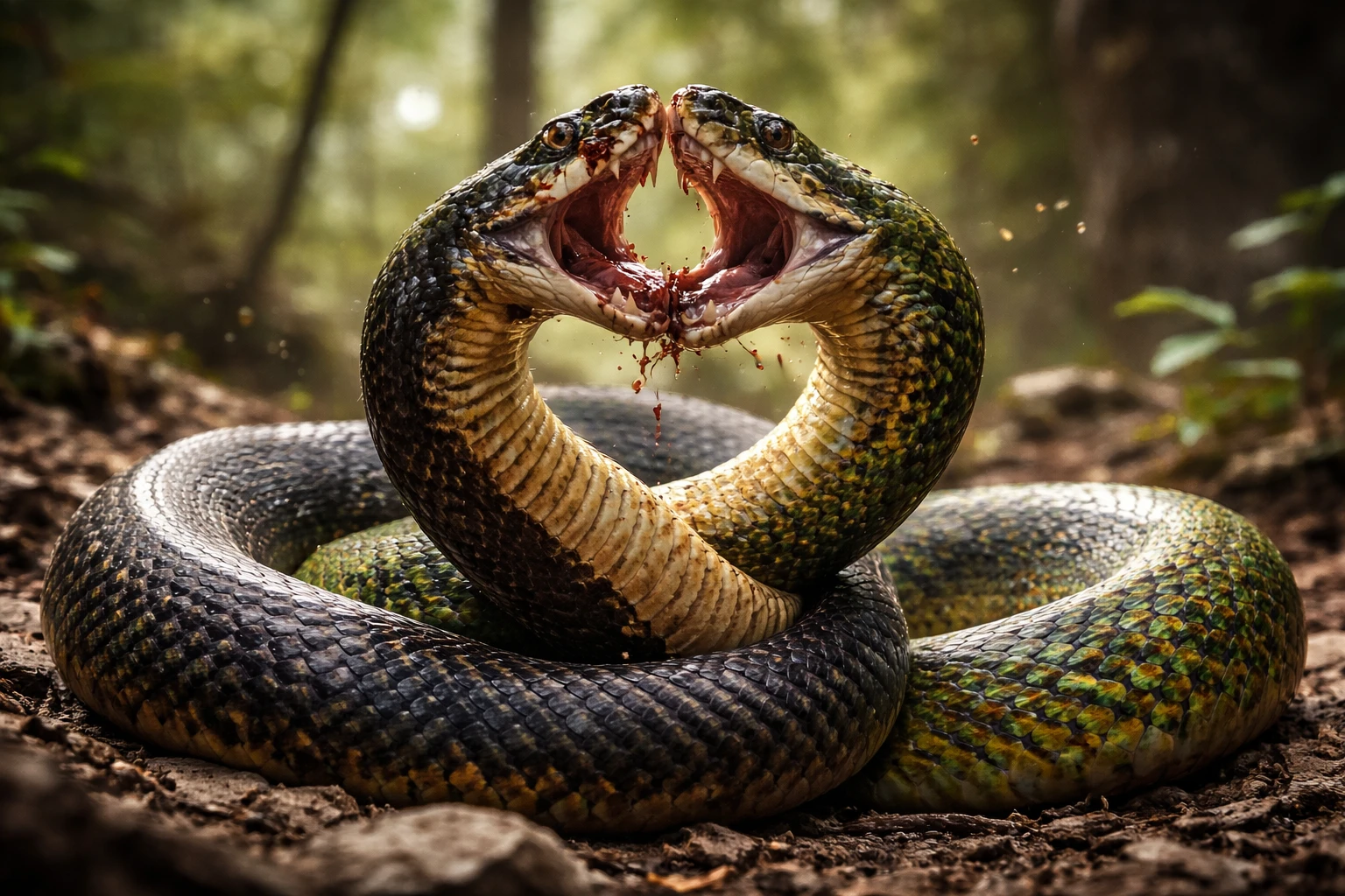 O significado de sonhar com duas cobras brigando pode mudar completamente a maneira como você leva sua vida