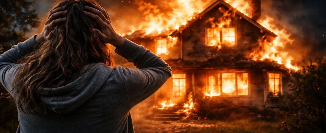 O que significa sonhar com incêndio em casas e por que esse tipo de sonho costuma revelar perdas emocionais, mudanças intensas e alertas sobre conflitos internos
