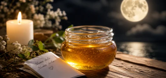 Nome no mel na Lua Cheia: atraia boas energias para o amor