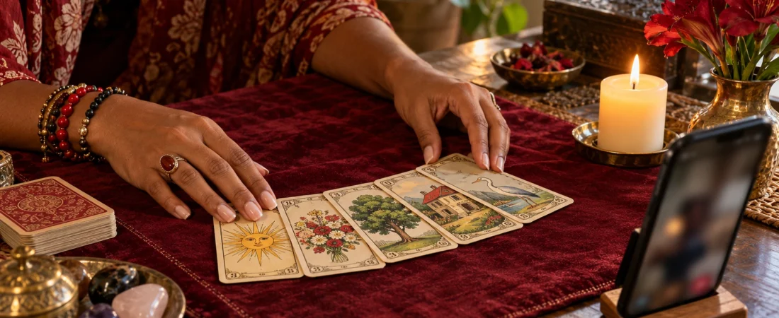 Cartomante online: leituras com acolhimento no Oráculo de Odara